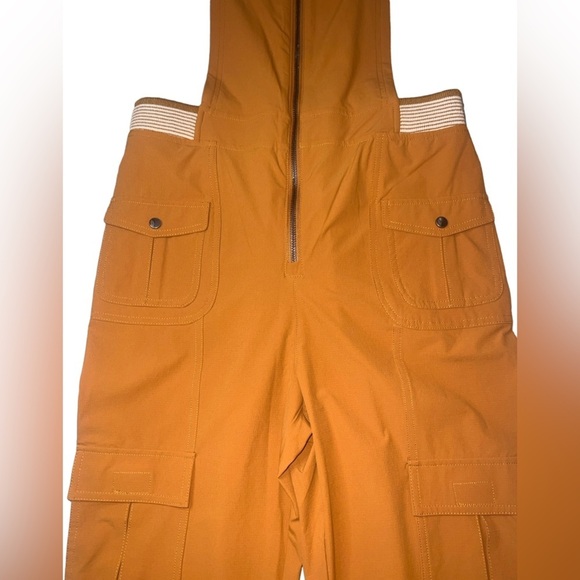 HP!🎉🎉 NWOT Free People Movement Cascade One Piece Overalls Jumpsuit Tan Medium - Picture 2 of 12